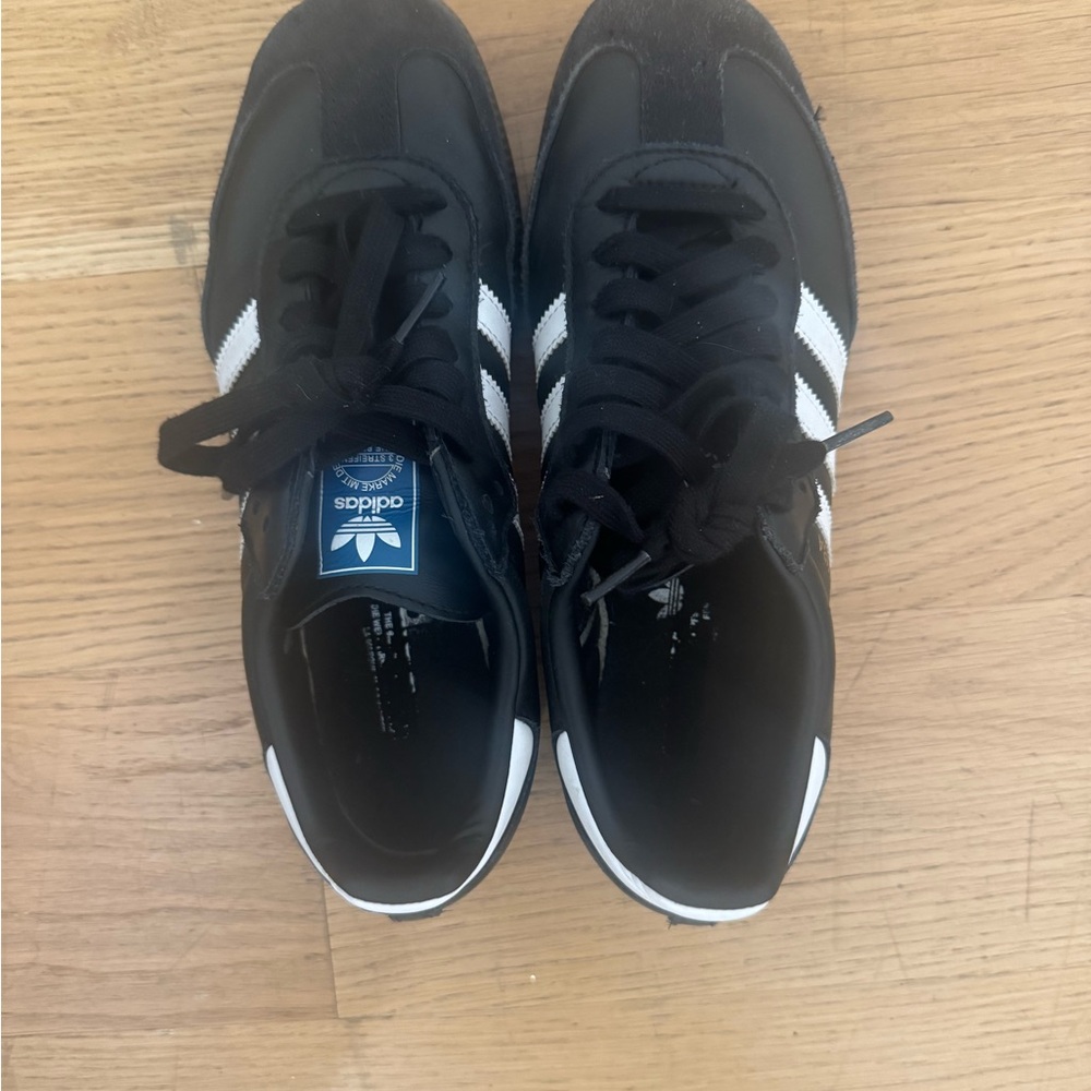 adidas Black Sneakers with White Three-Stripes